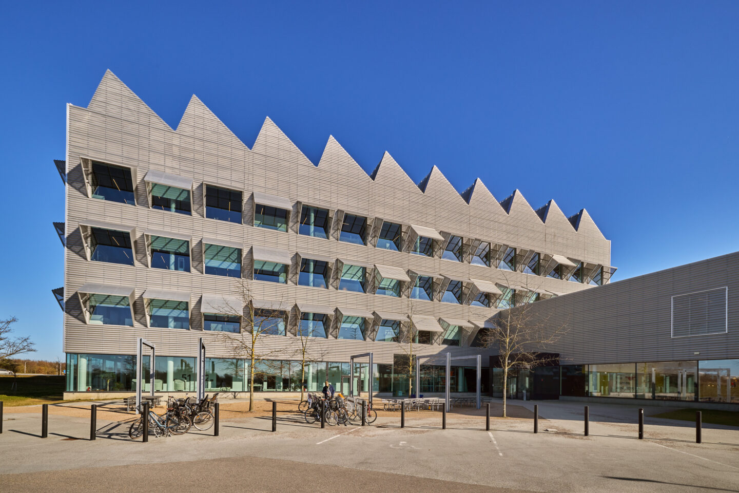 An image of the front facade of the Inka HQ in Malmö