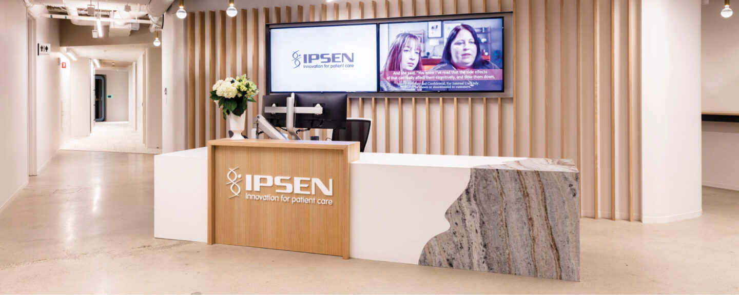 Photo of reception at Ipsen, Boston