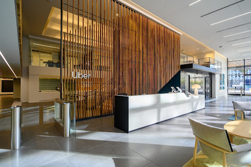 an image of the Uber HQ San Fran, Inside view